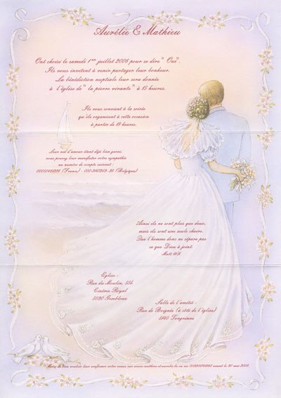 Vue du faire-part de mariage